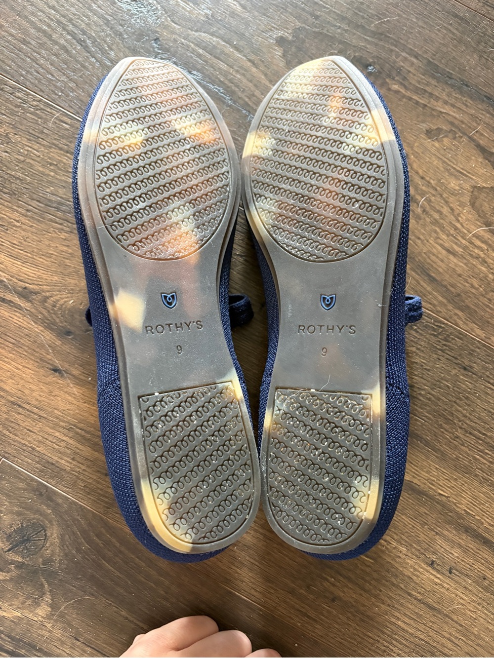 Rothy's Navy Knit Mary Jane Flats with Strap - Picture 2 of 2